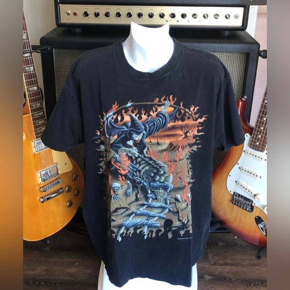 1994 Megadeth “Train of Consequences” MADE IN USA 🇺🇸 SIZE XL-22” ptp x 27.5”L - Picture 1 of 7